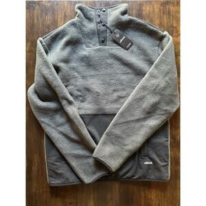 Men's Allbirds fluff fleece pullover NEW NWT Natural Black